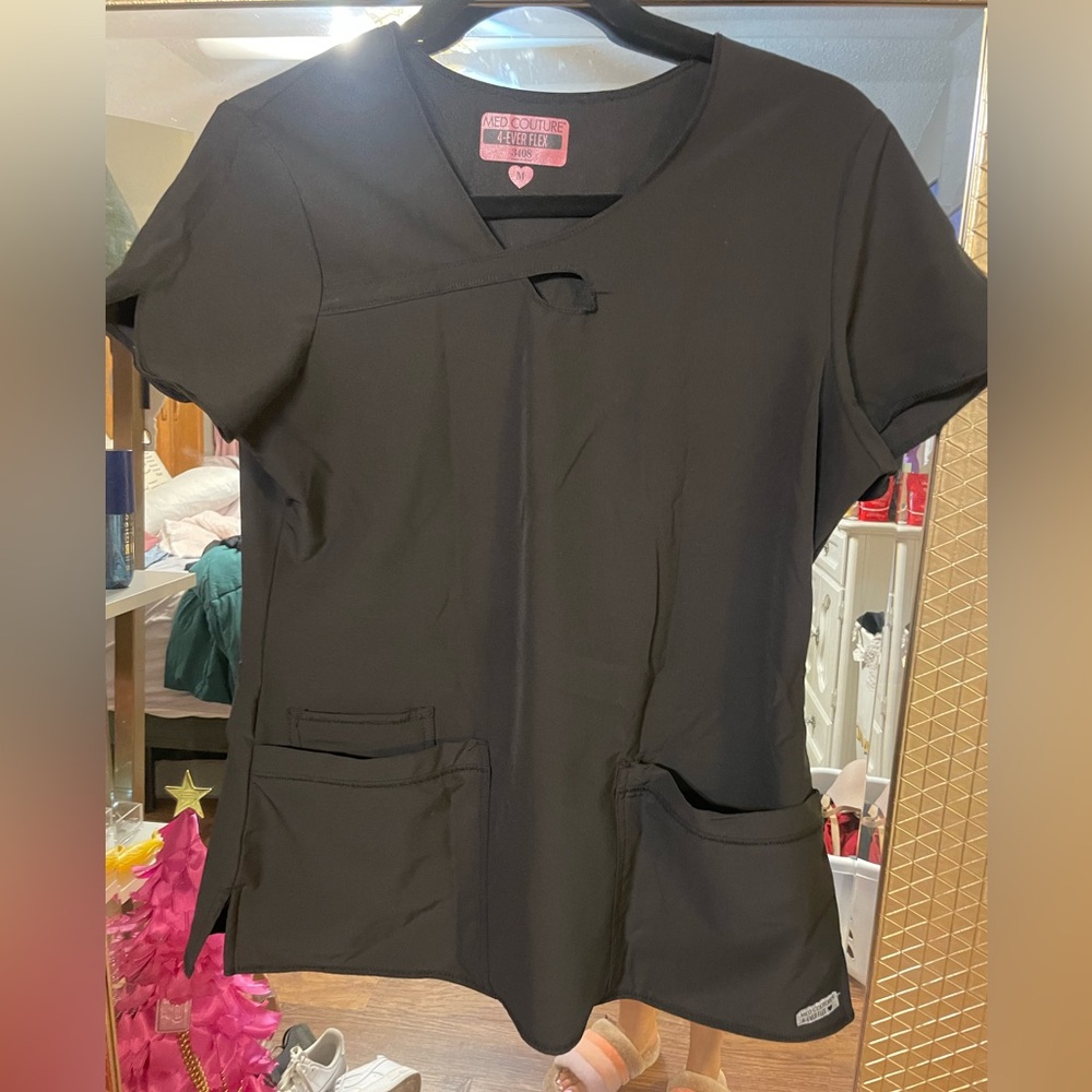 Black scrub top